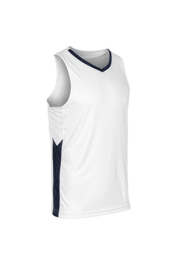 BBJ32 Icon Men's and Youth Basketball Jersey - White Navy