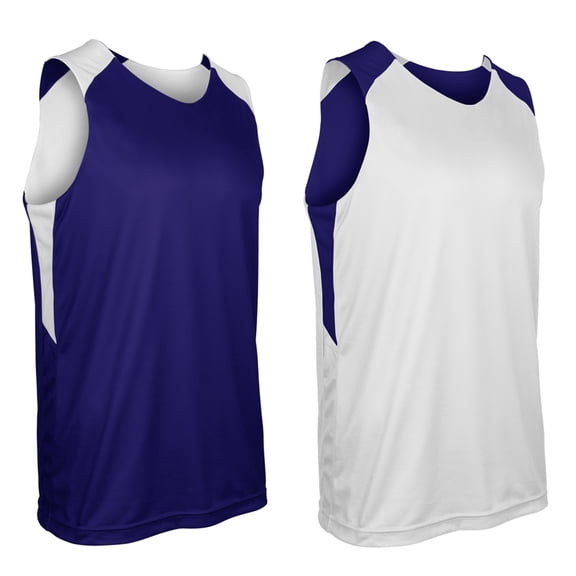 SWISH Reversible Basketball Jersey - PURPLE,WHITE - S