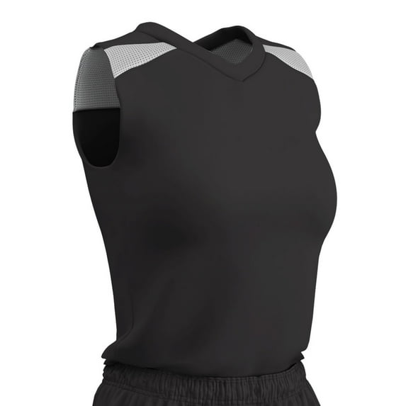 Champro BBJ61W Free Toss Women's Basketball Jersey - Black White