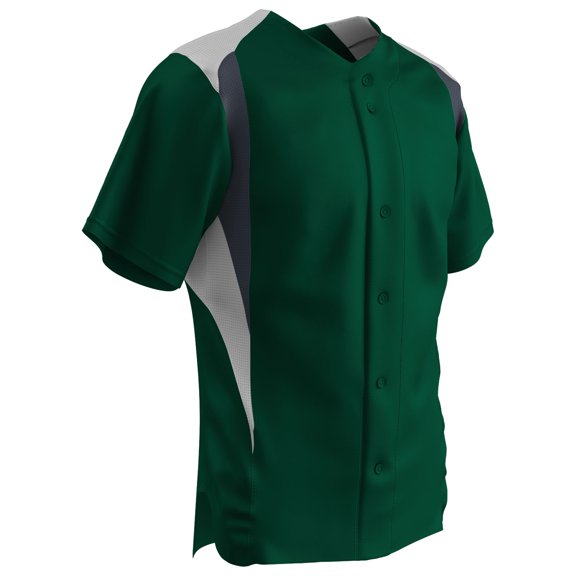 Bull Pen Full Button Jersey - FOREST GREEN BODY, WHITE BODY, GRAPHITE BODY - S