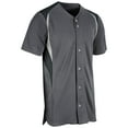 thumbnail image 1 of Bull Pen Full Button Jersey - GRAPHITE BODY, BLACK BODY, WHITE BODY - L, 1 of 1