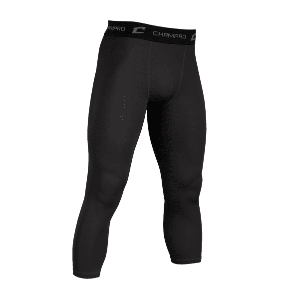 Champro CS8 CompreShort Sleeveion Calf Length Tight - Black