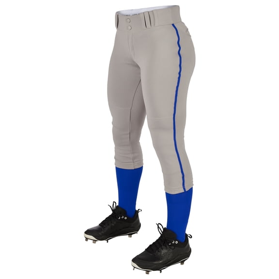 TOURNAMENT w/Pipe Softball Pant - GREY,ROYALPIPE - M
