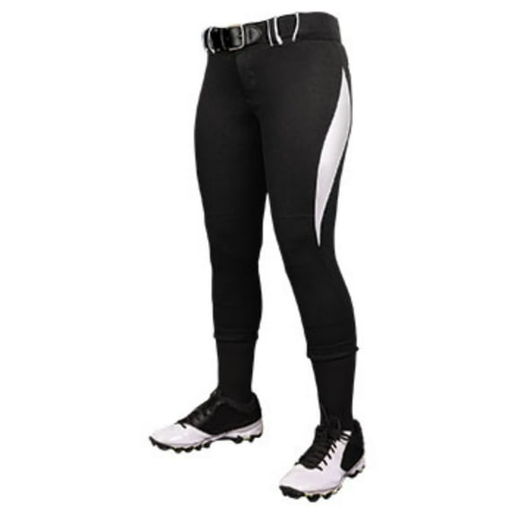 Champro Girls Surge 2 Color Softball Pant Black White MD