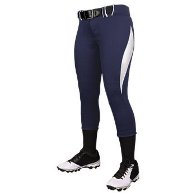Champro Girls Surge 2 Color Softball Pant Navy White SM