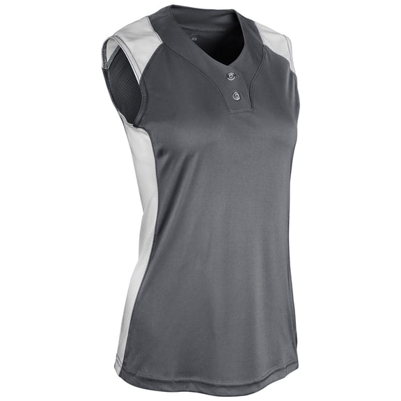 Champro Infinite 2-Button Sleeveless Softball Jersey Girls' Graphite