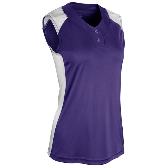 Champro Infinite 2-Button Sleeveless Softball Jersey Girls' Purple