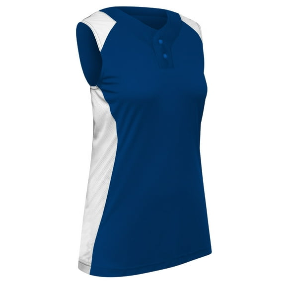 Champro Infinite 2-Button Sleeveless Softball Jersey Girls' Royal