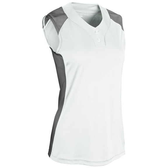 Champro Infinite 2-Button Sleeveless Softball Jersey Girls' White