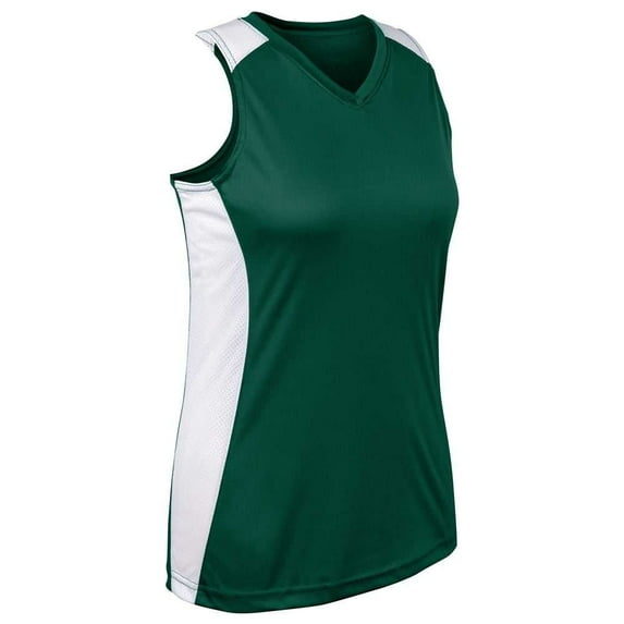 Champro Infinite V-Neck Racerback Softball Jersey Girls' Forest Green