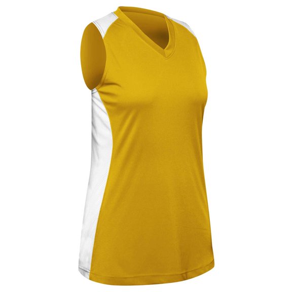 Champro Infinite V-Neck Racerback Softball Jersey Girls' Gold