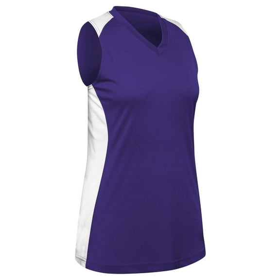 Champro Infinite V-Neck Racerback Softball Jersey Girls' Purple