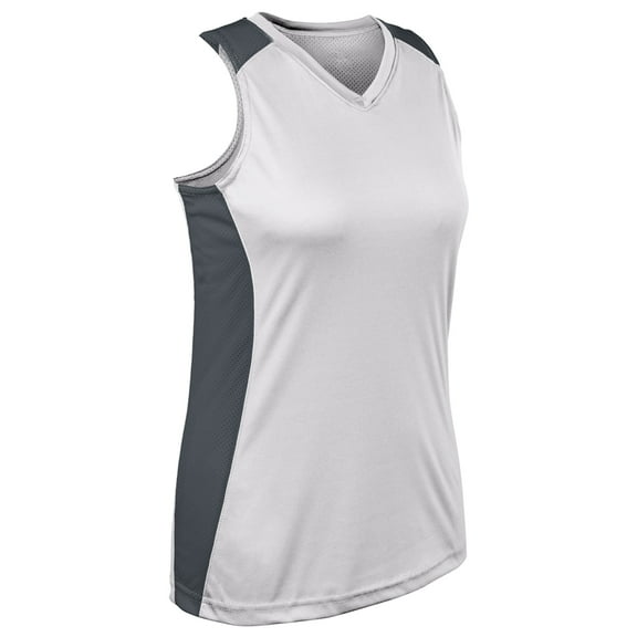 Champro Infinite V-Neck Racerback Softball Jersey Girls' White