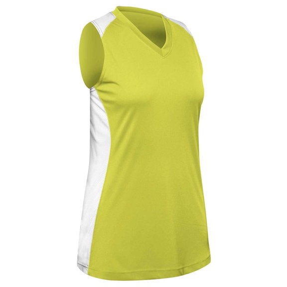 Champro Infinite V-Neck Racerback Softball Jersey Women's Neon Yellow