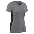 thumbnail image 1 of Champro Infinite V-Neck Short Sleeve Softball Jersey Girls' Grey, 1 of 1
