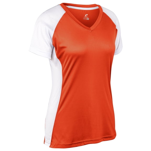 Champro Infinite V-Neck Short Sleeve Softball Jersey Women's Orange