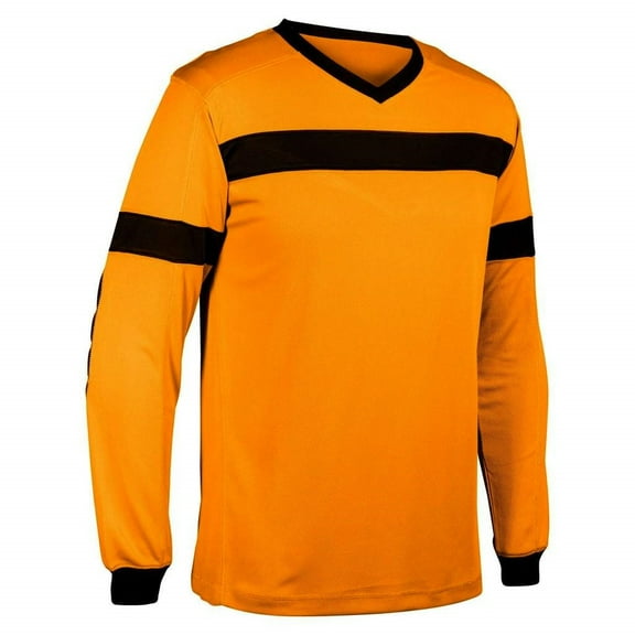 Champro Keeper Soccer Goalie Jersey - Adult (NEON ORANGE,BLACK, S)