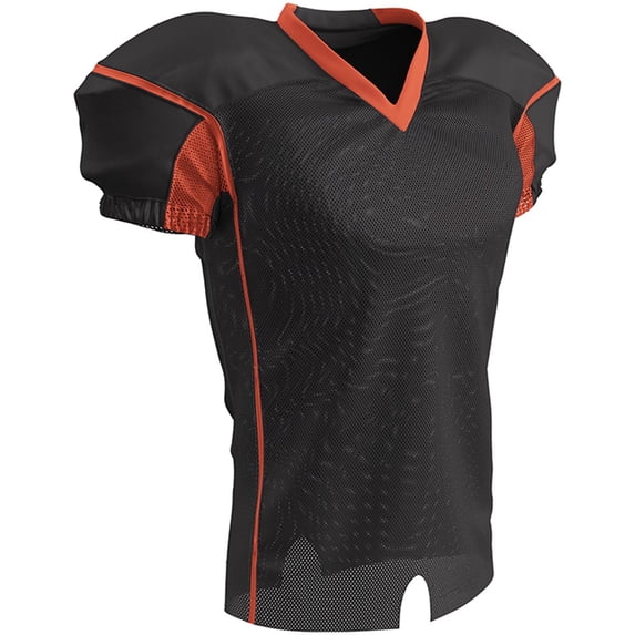 Champro Marker Stretch Polyester Dazzle Football Jersey Black | Orange Medium