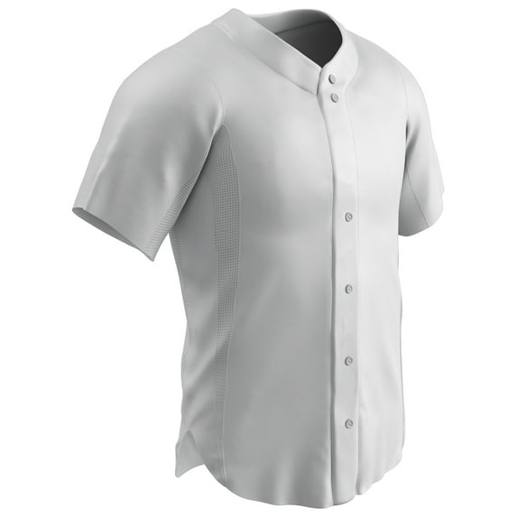 Champro Reliever Full Button Baseball Jersey Adult (L, White)