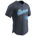 thumbnail image 1 of RELIEVER Full Button Baseball Jersey - GREY BODY - S, 1 of 1