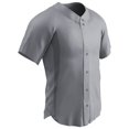 thumbnail image 1 of Champro Reliever Full Button Baseball Jersey Youth (L, Gray), 1 of 1