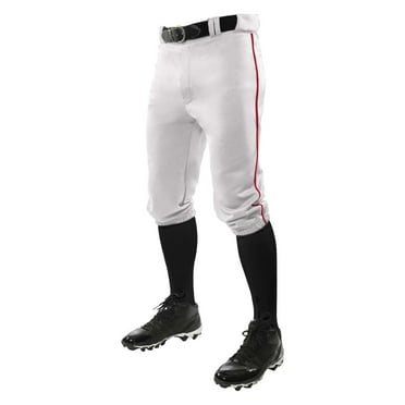 Champro Men's Triple Crown Piped Knicker Baseball Pant White/Scarlet L