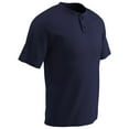 thumbnail image 1 of Champro Mens Dri-Gear Turn Two 2-Button Baseball Jersey Navy S, 1 of 1