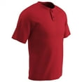 thumbnail image 1 of Champro Mens Dri-Gear Turn Two 2-Button Baseball Jersey Scarlet L, 1 of 1