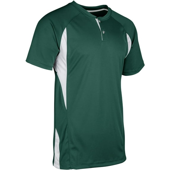Champro Mens Dri-Gear Wild Card Baseball Jersey Dark Green/White Xl