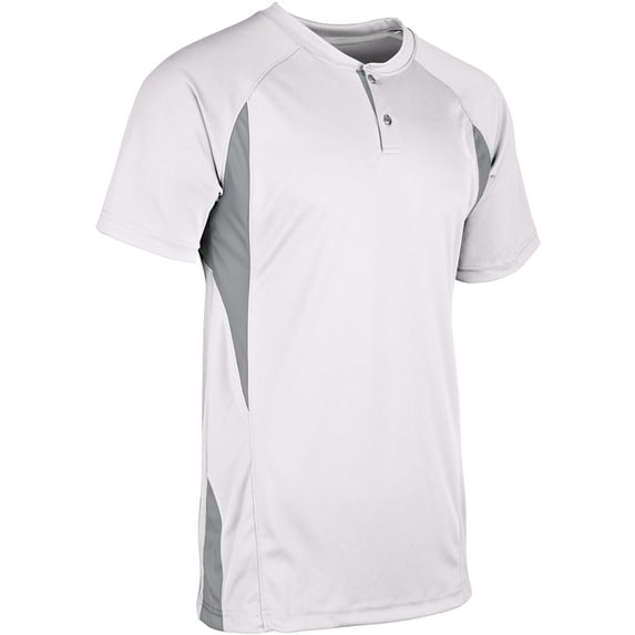 Champro Mens Dri-Gear Wild Card Baseball Jersey White/Grey 3Xl