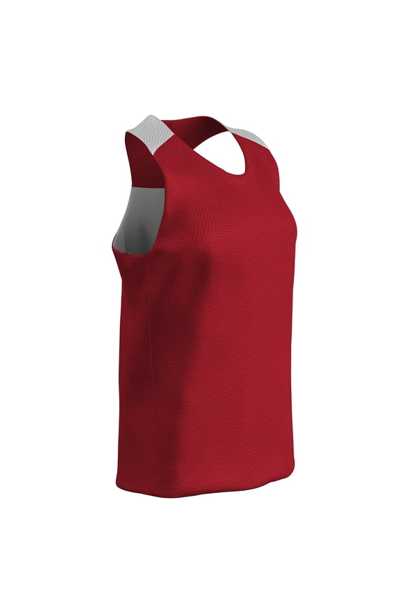 Middie Reversible Lacrosse Pinnie Women's Scarlet and White