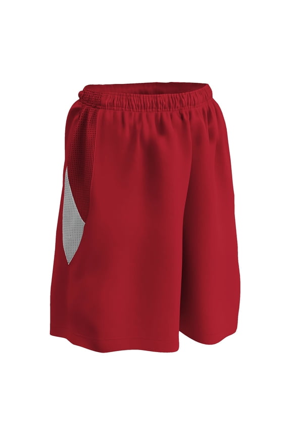 Post Up Women's Reversible basketball Shorts (2XL, Sca/Wht)