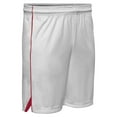 thumbnail image 1 of Champro Prime Basketball Short Girl's White w/ Scarlet Trim, 1 of 1