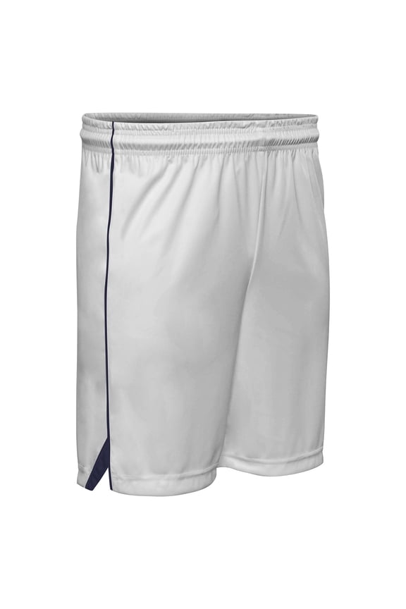 Prime Basketball Short White w/ Navy Trim