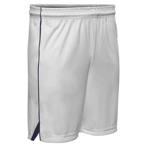 Champro Prime Basketball Shorts White with Navy Trim