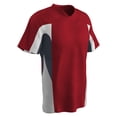 thumbnail image 1 of Relief V-Neck Jersey - SCARLETGRAPHITEWHITE - XL, 1 of 1