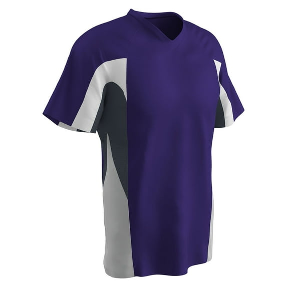 Champro Relief V-Neck Jersey Youth (XL, Purple/White/Graphite)