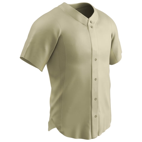 RELIEVER Full Button Baseball Jersey - NATURAL BODY - XL