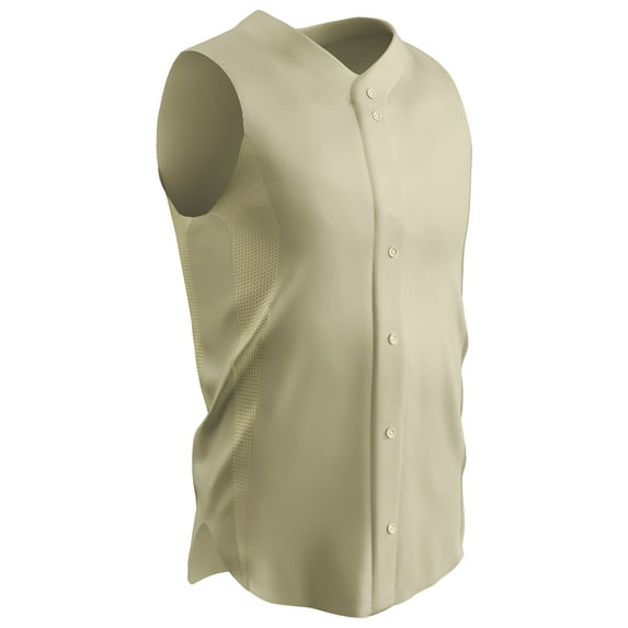Champro Reliever Full-Button Sleeveless Baseball Jersey Beige