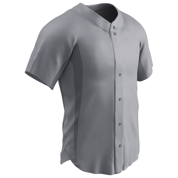 RELIEVER Full Button Baseball Jersey - GREY BODY - S