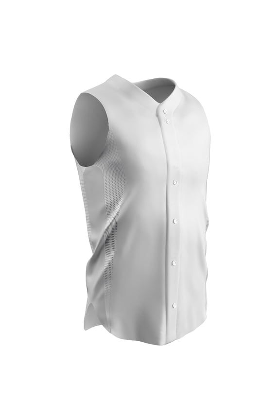 Reliever Sleeveless Baseball Jersey Adult (S, White)