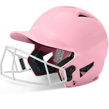 Champro Rise Pro Girls Softball Batting Helmet with Face Guard, Pink, Senior