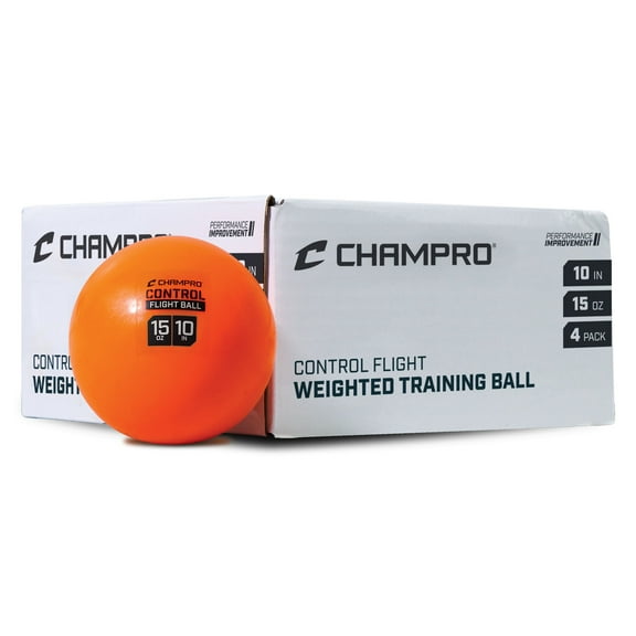 Champro Sports 10" Weighted Control Flight Training Ball, 15oz, 4 Pack