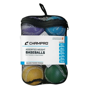 Plyoshop Weighted Leather Baseballs Gewichtsbälle Leder Set Of 6-3oz, 4oz, 6oz, 7oz, 9oz, 11oz Pitching Throwing Training Baseball Honkball Béisbol Pelota