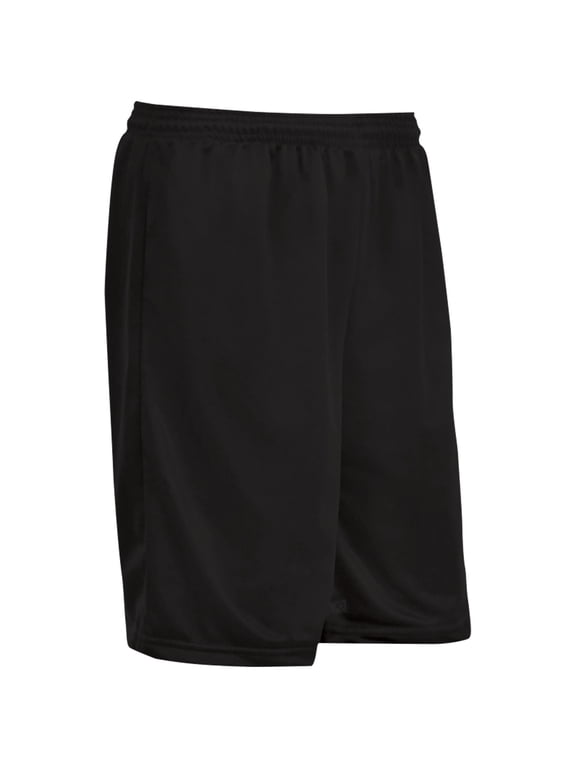 Sports Boss Athletic Shorts, 7" Inseam, Adult Small, Black