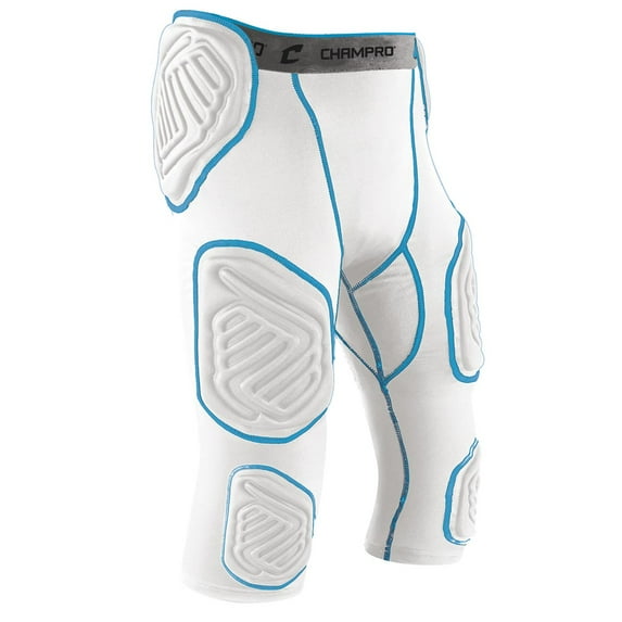 Champro Sports Bull Rush 7-Pad Integrated Football Girdle, Compression Fit