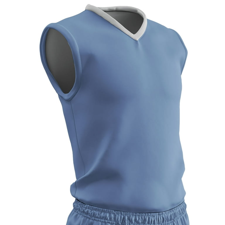 Champro Sports Clutch Reversible Basketball Jersey Adult Small Light Blue and White