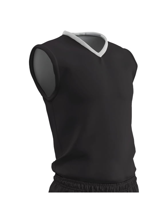 Sports Clutch Reversible Basketball Jersey, Adult X-Large, Black and White