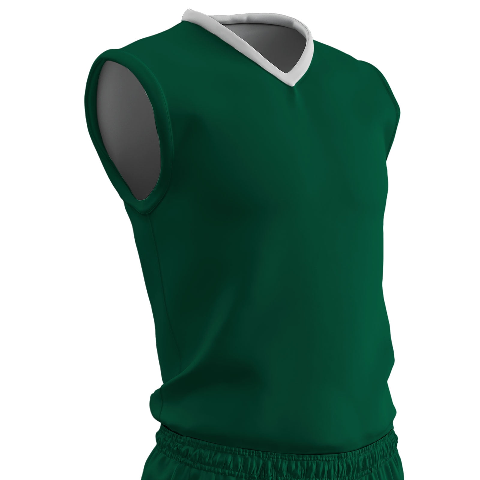 Champro BBJ11ABWS Pochette Z-Cloth, Dri-Gear-Maglia da Basket Reversibile, Nero, Bianco, S Uomo