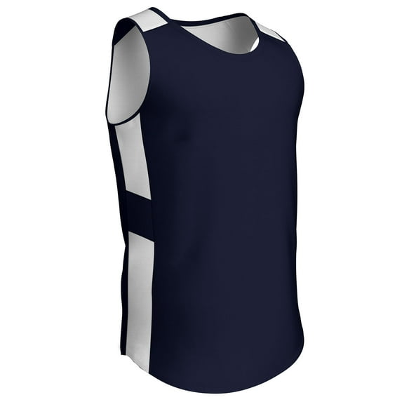 Champro Sports Crossover Reversible Basketball Jersey, Youth Medium, Navy and White